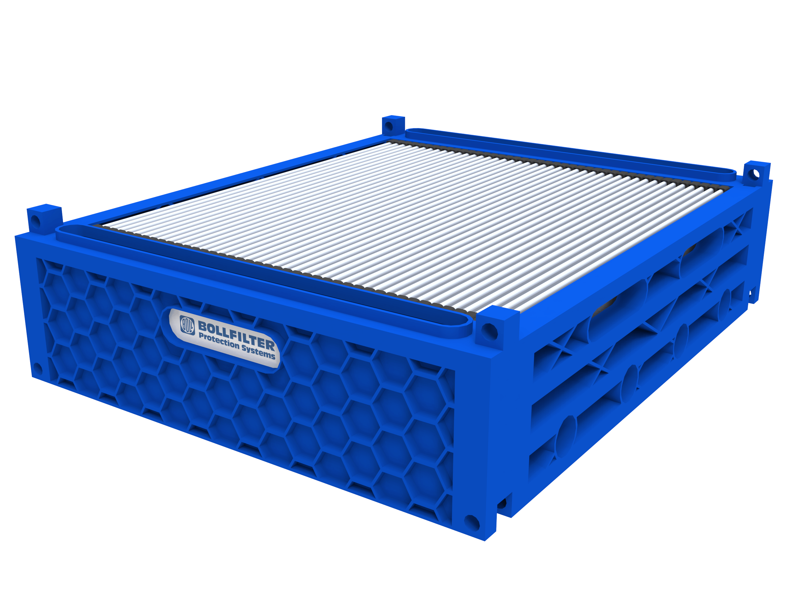 Bollfilter plate membranes stacked in the filter module.  